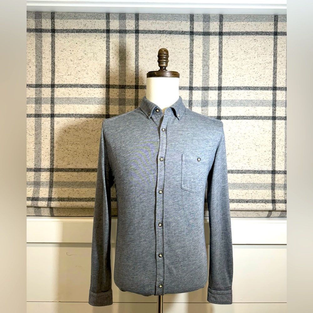 Men’s Life/After/Denim Cotton LS Knit Button Down Shirt. Medium.